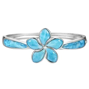 Larimar Plumeria Piha Mahalo Bangle