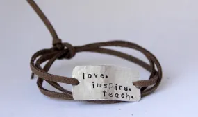 Love. Inspire. Teach. Wrap Bracelet