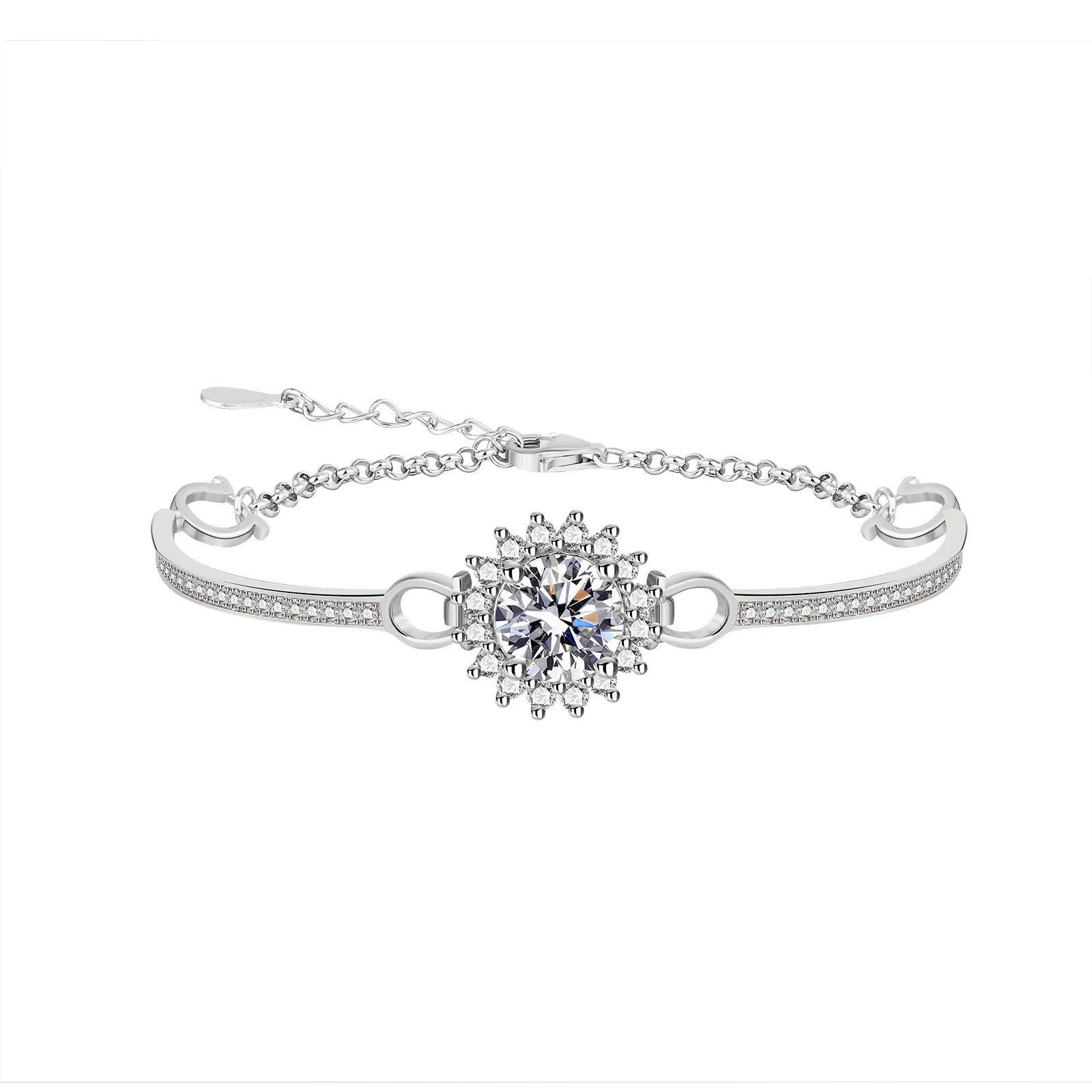 Luxury Sunflower Moissanite Bracelet