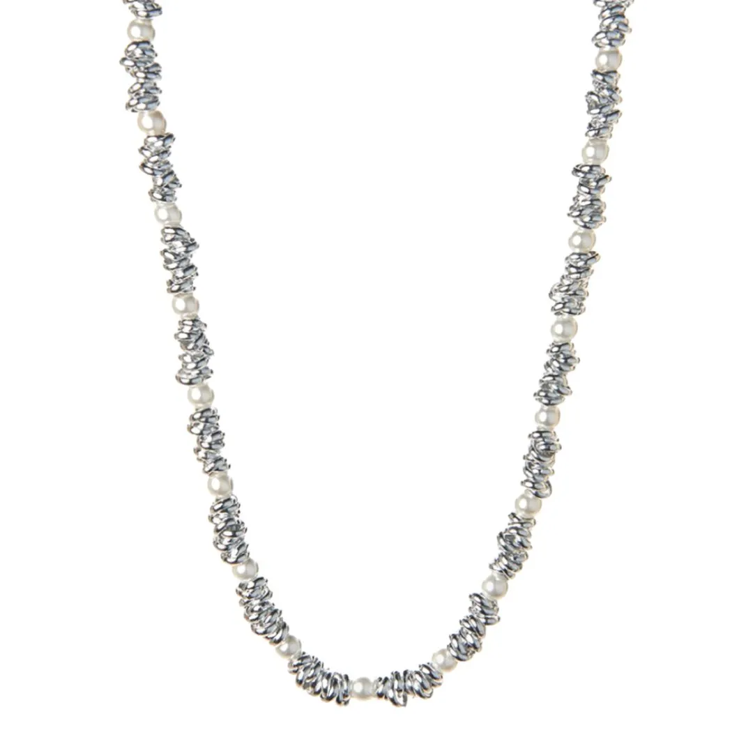 MANU PEARL RONDELLE NECKLACE