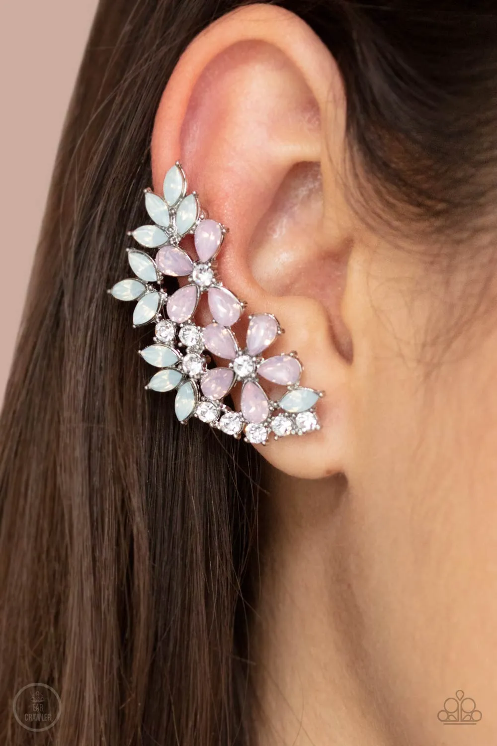 Paparazzi Garden Party Powerhouse - Pink Ear Crawler Earrings