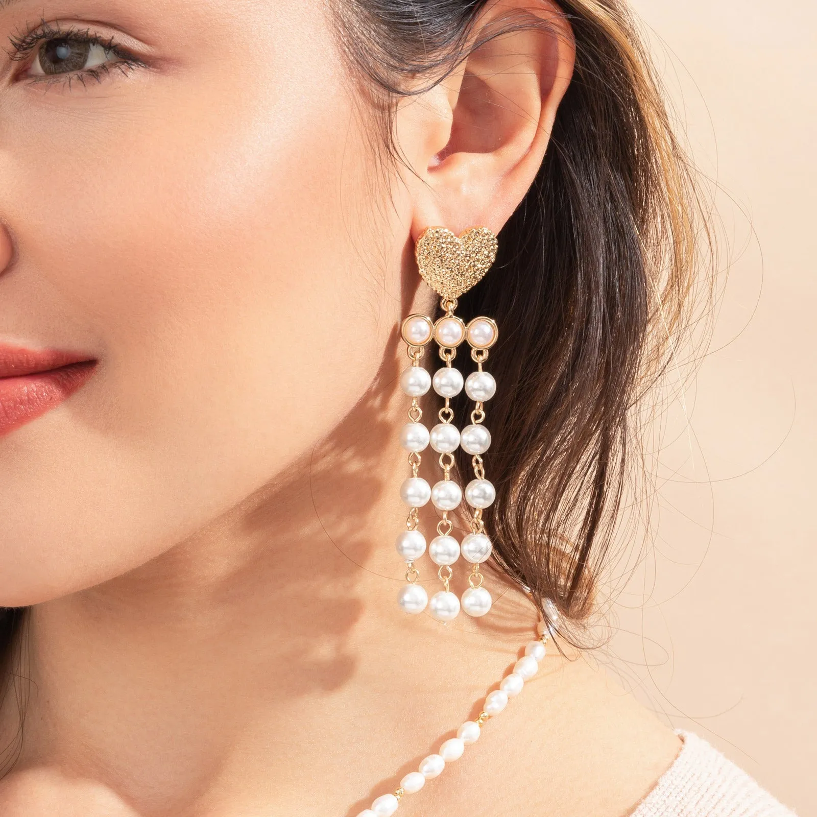 Pearl Tassel Earrings