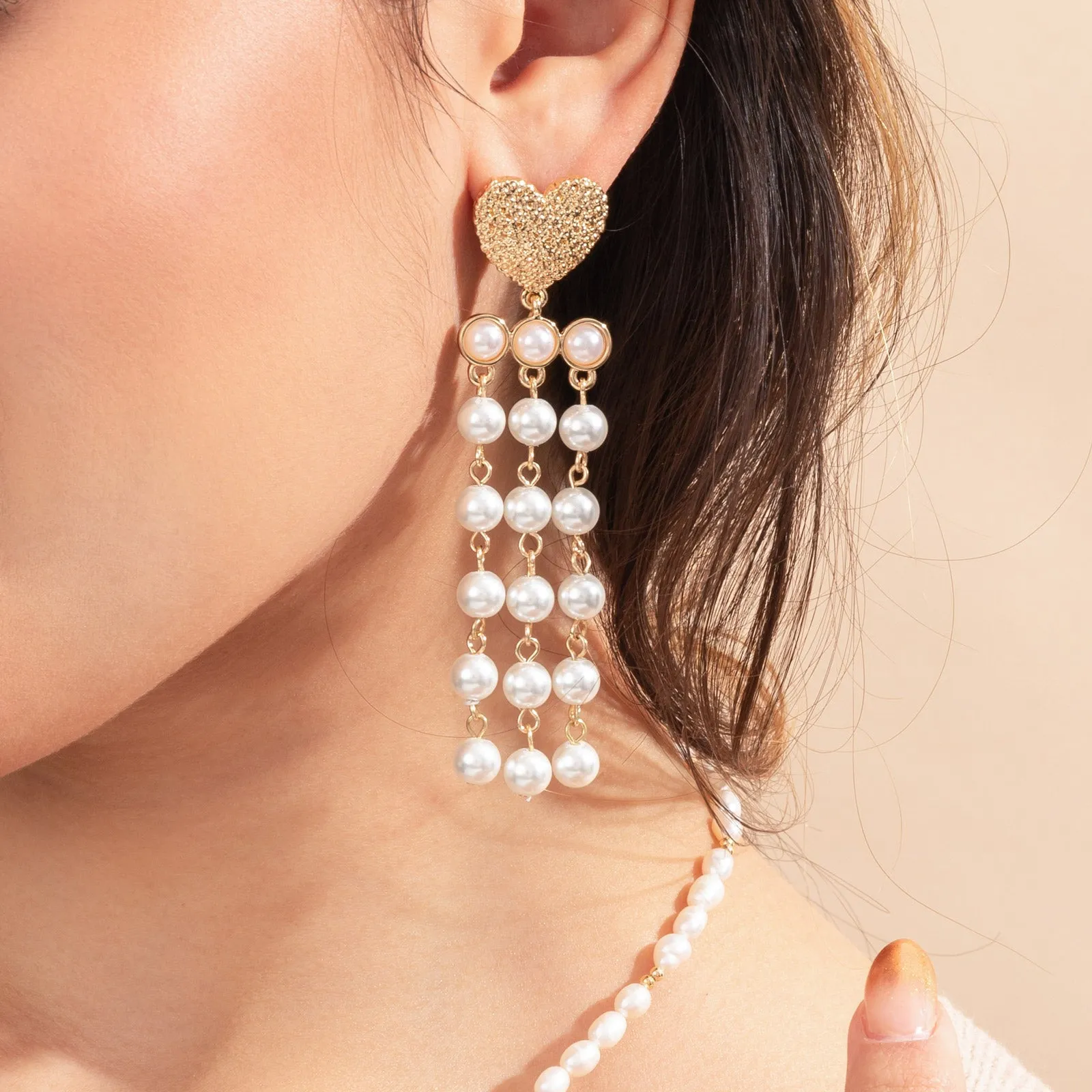 Pearl Tassel Earrings