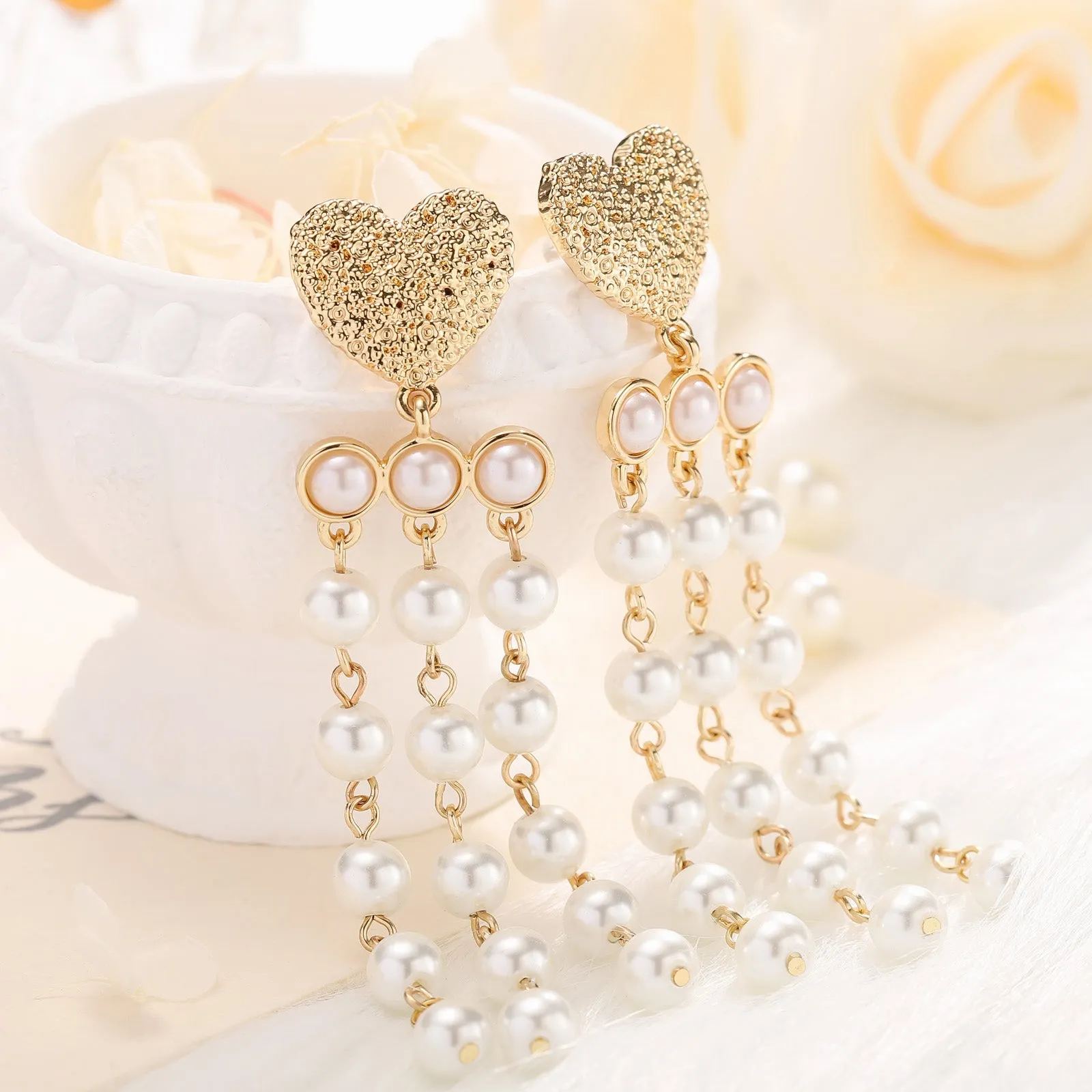 Pearl Tassel Earrings