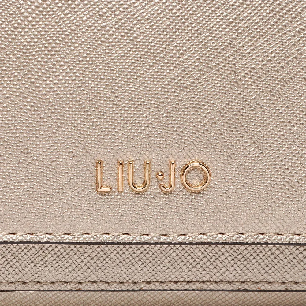 Pochette Donna con Tracolla LIU JO stampa Saffiano Light Gold