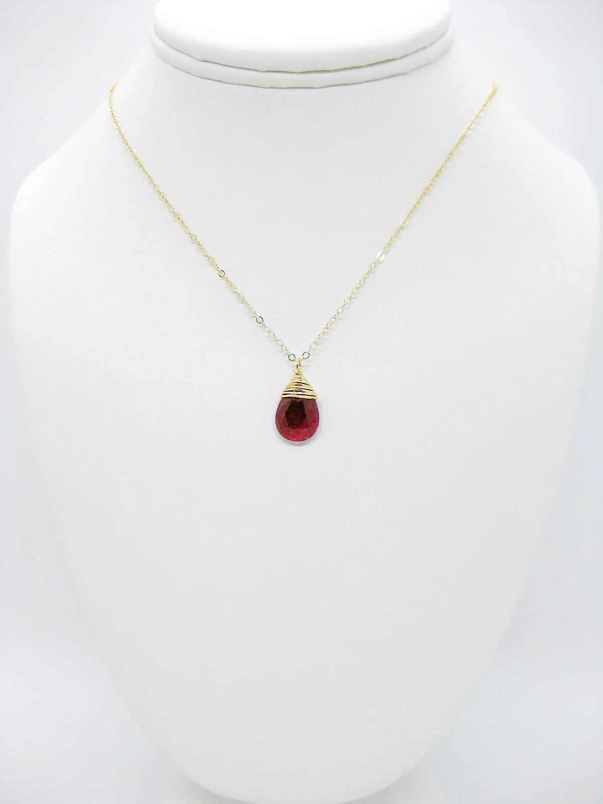 Poppy: Ruby Necklace - n613