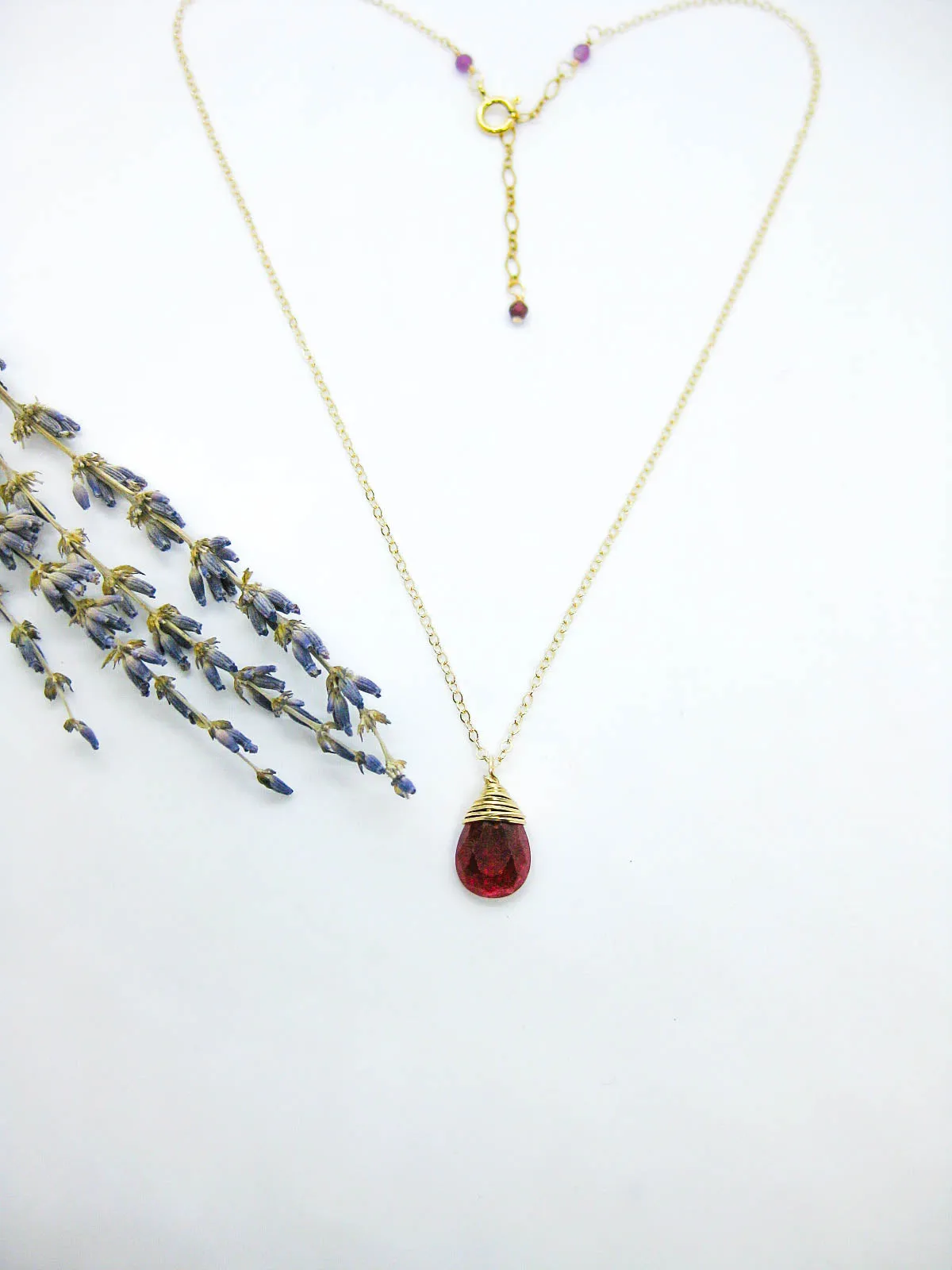 Poppy: Ruby Necklace - n613