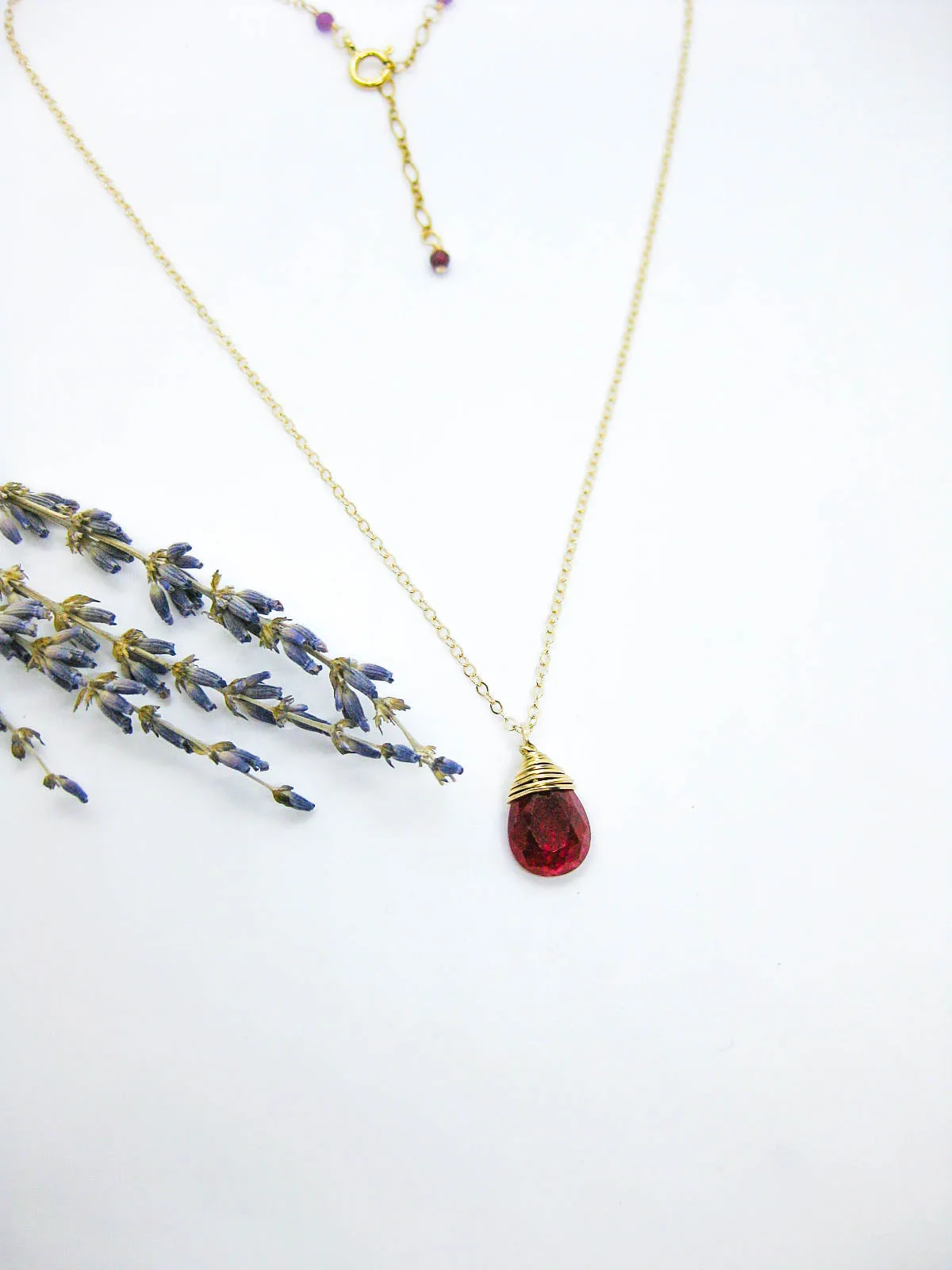 Poppy: Ruby Necklace - n613