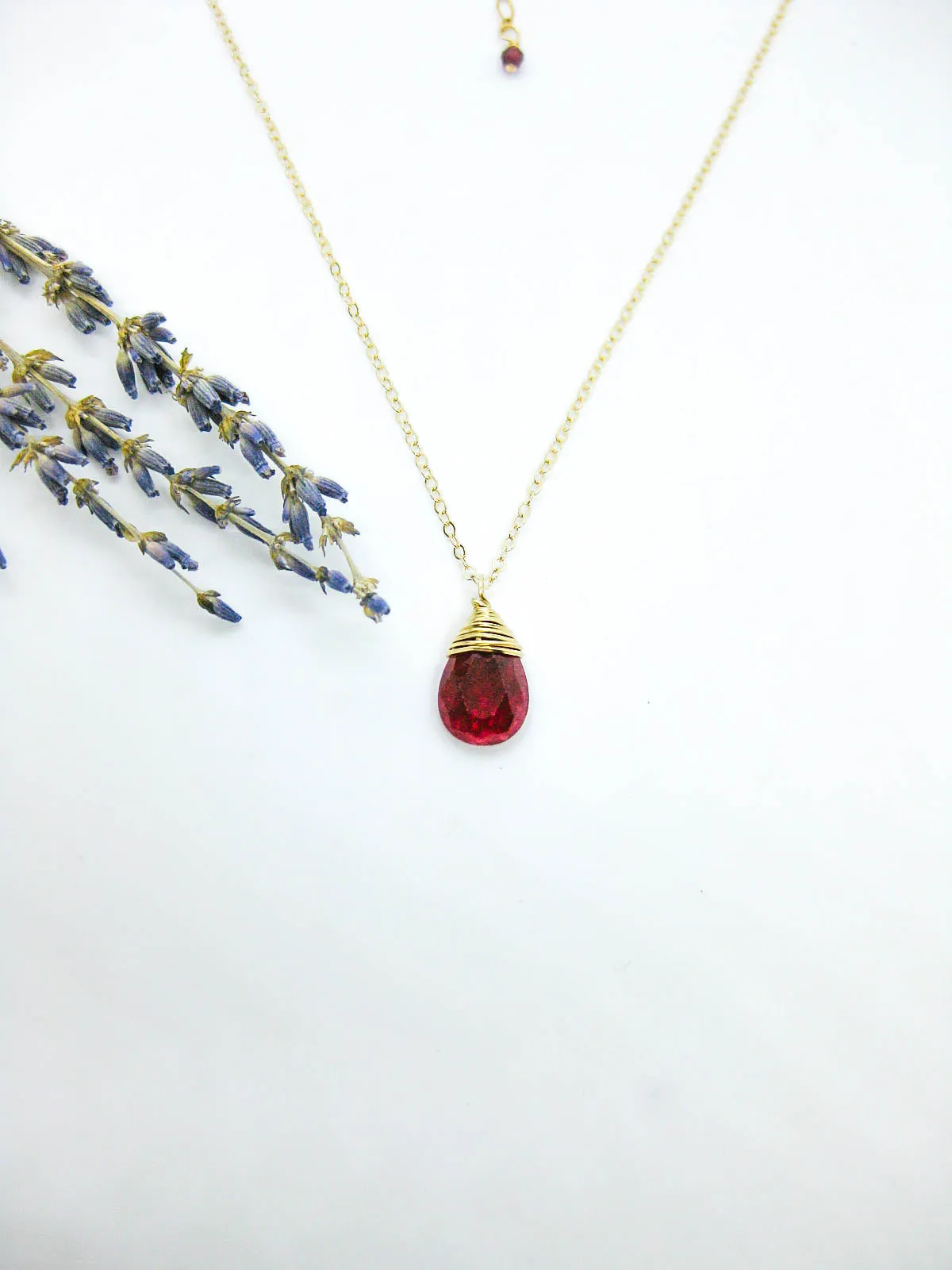 Poppy: Ruby Necklace - n613