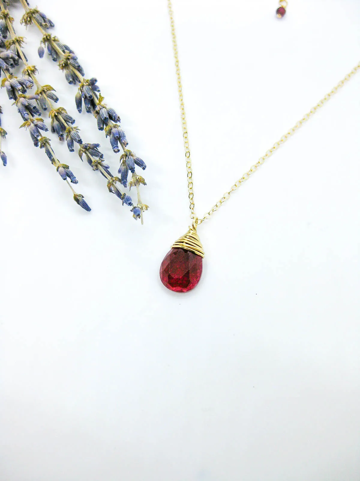 Poppy: Ruby Necklace - n613