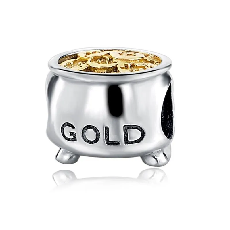 Pot of Gold - Wealth in Abundance! Charm 925 Sterling Silver