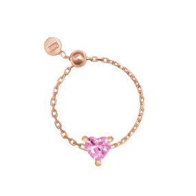 Princess Heart Chain Ring