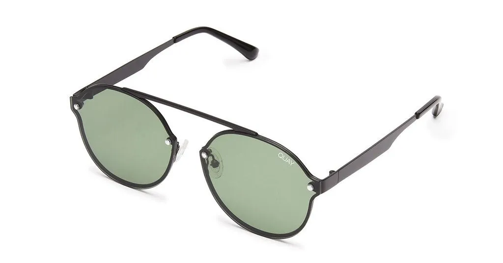 Quay Camden Heights Black Green Sunglasse