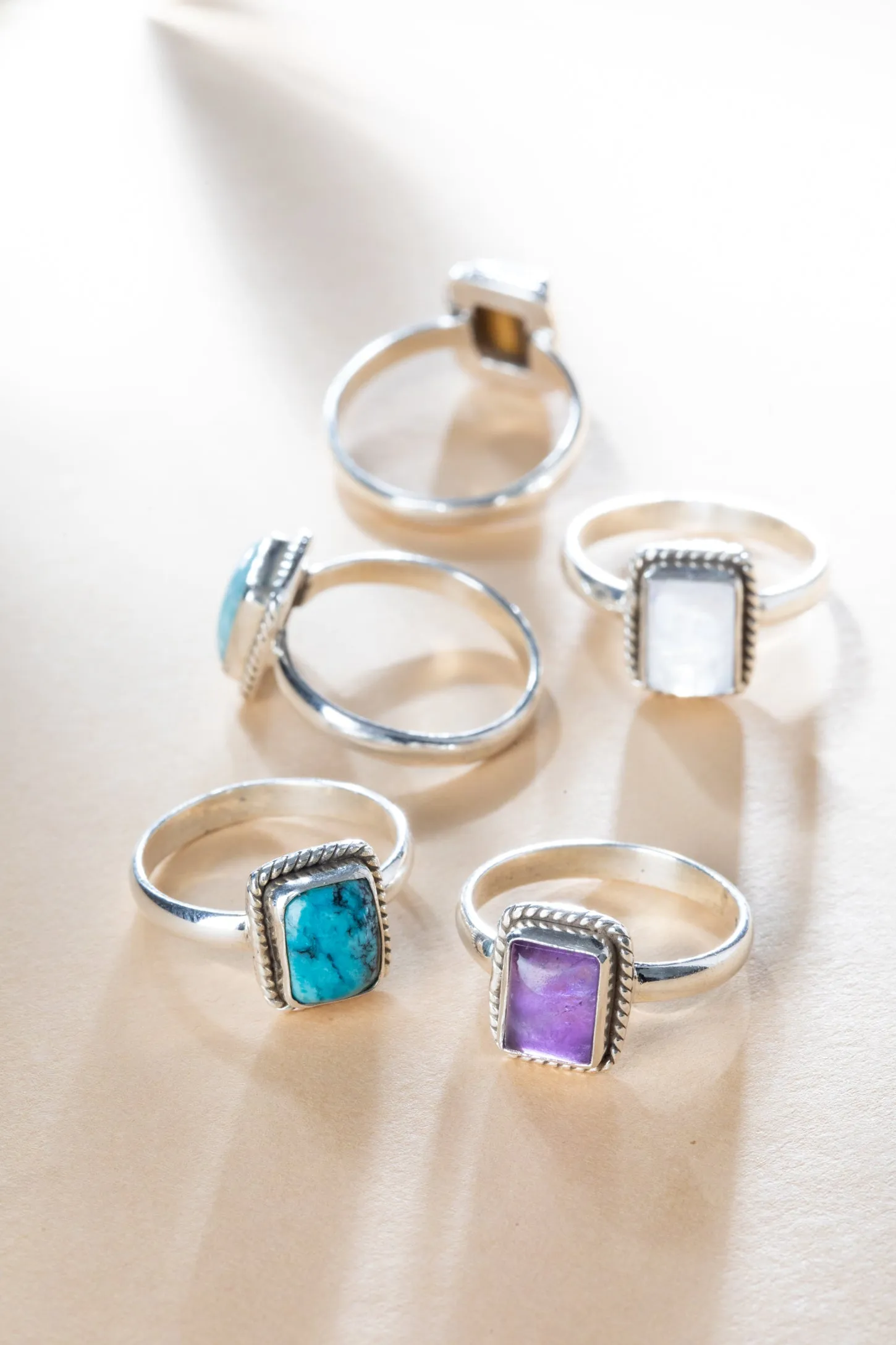 Rectangle Gemstone Ring