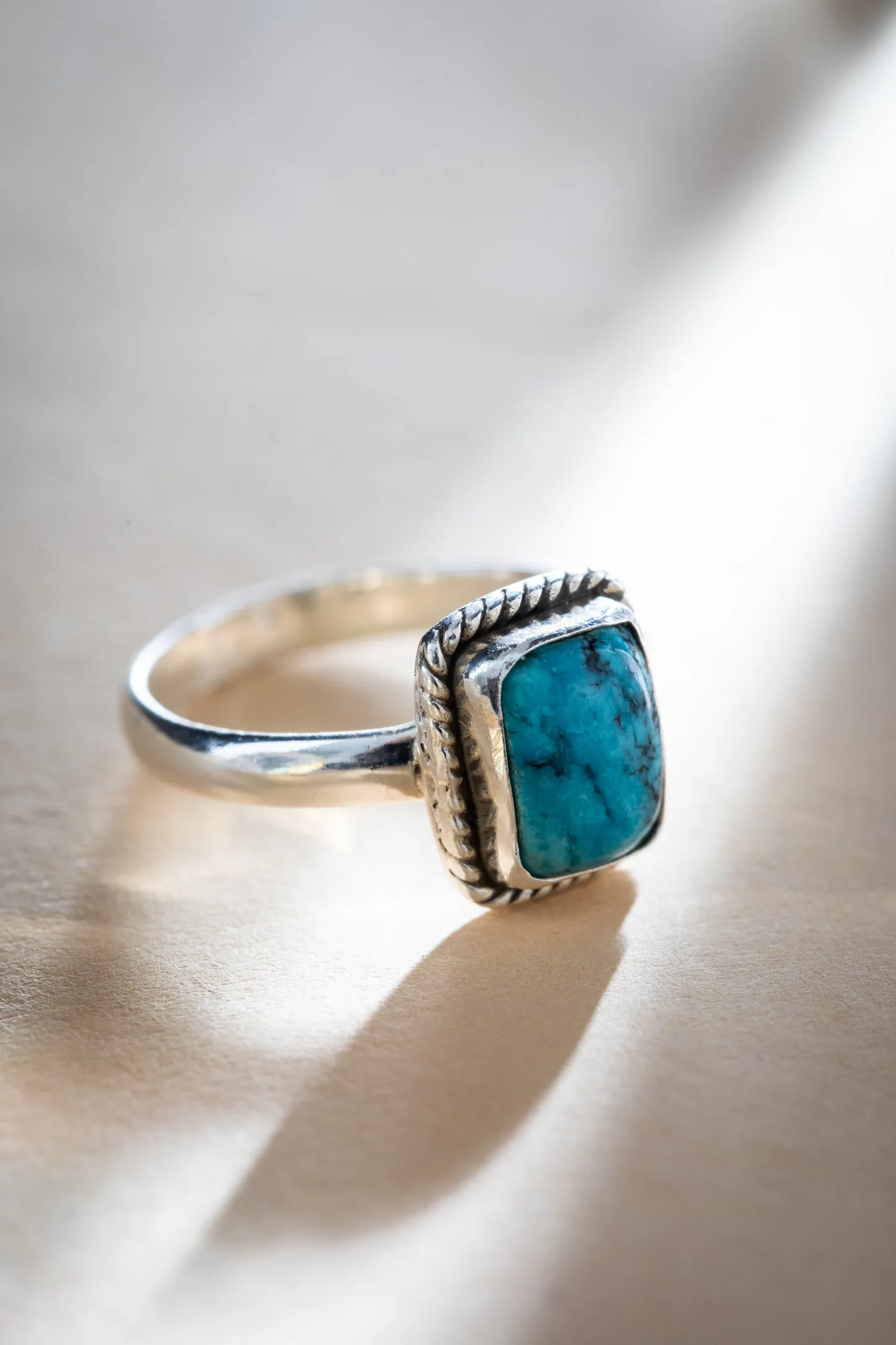 Rectangle Gemstone Ring