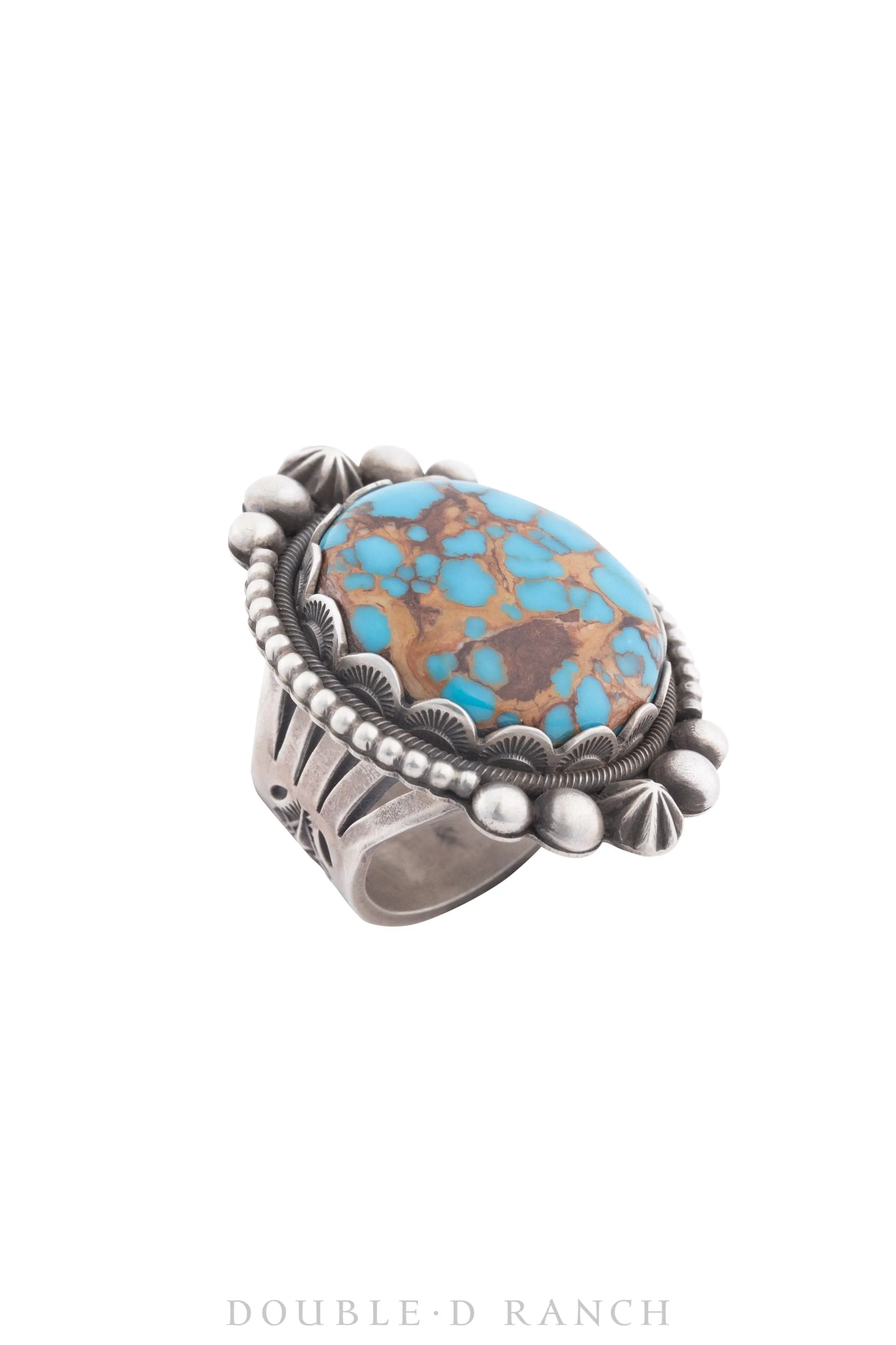 Ring, Natural Stone, Turquoise, Hallmark, Vintage, 1338