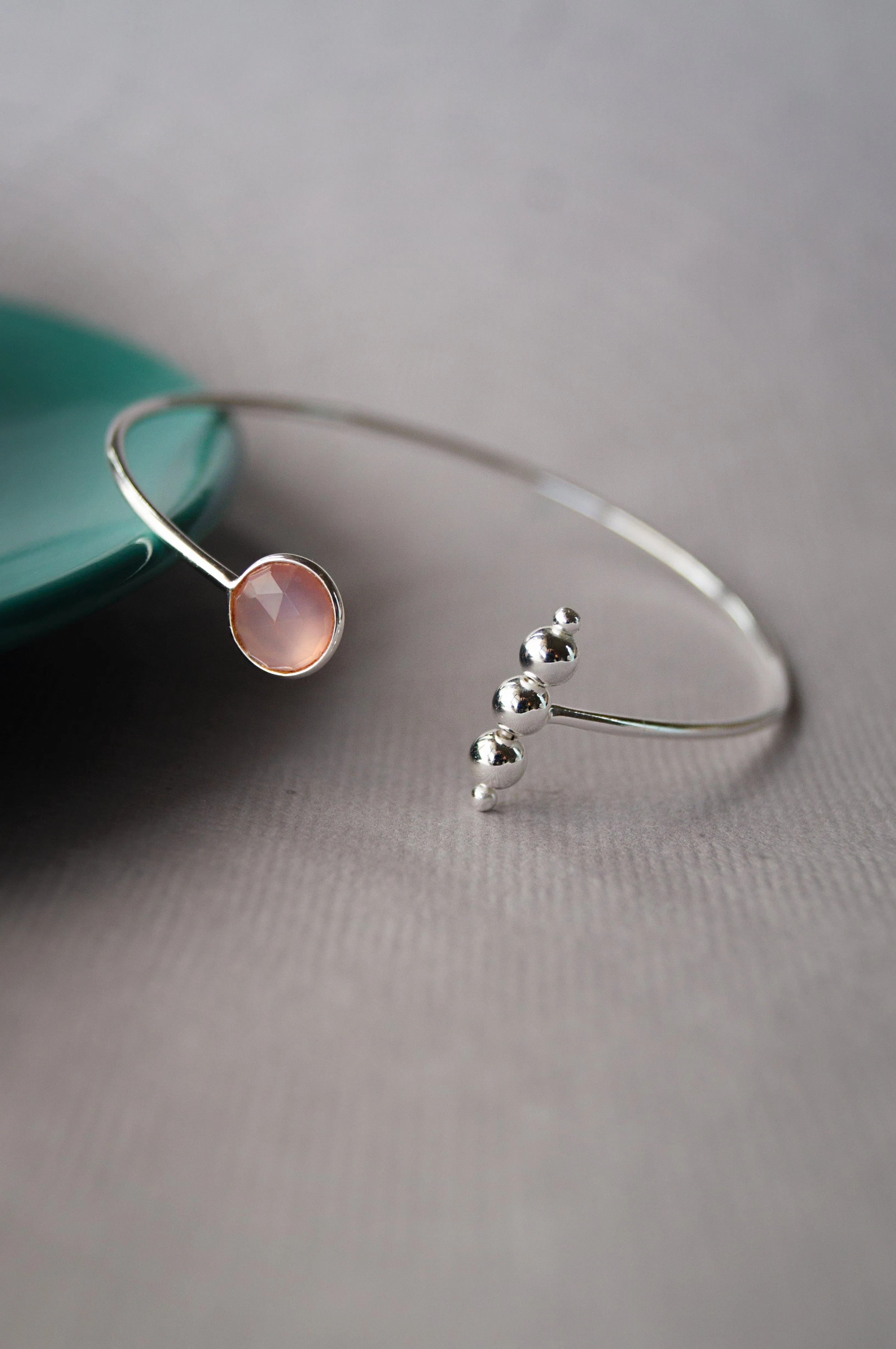 Rosy Ball Game Sterling Silver Adjustable Bracelet