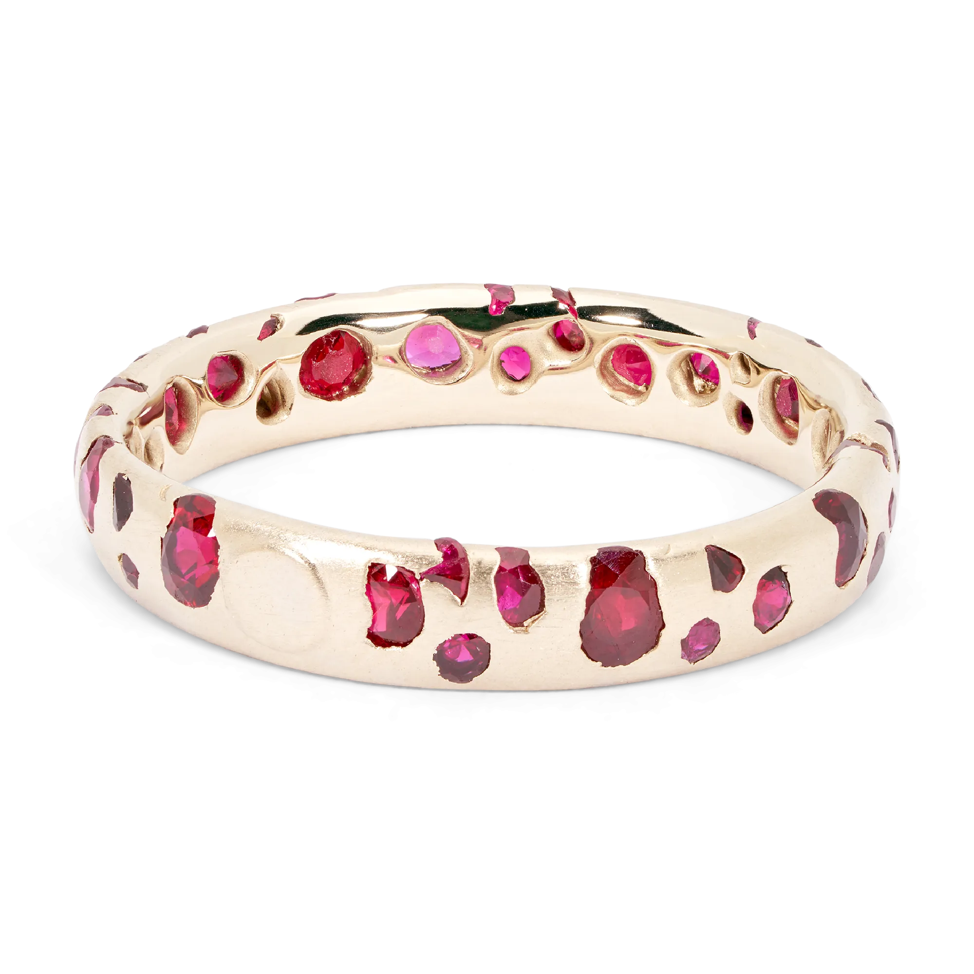 Ruby Confetti Ring in White - Made to Order