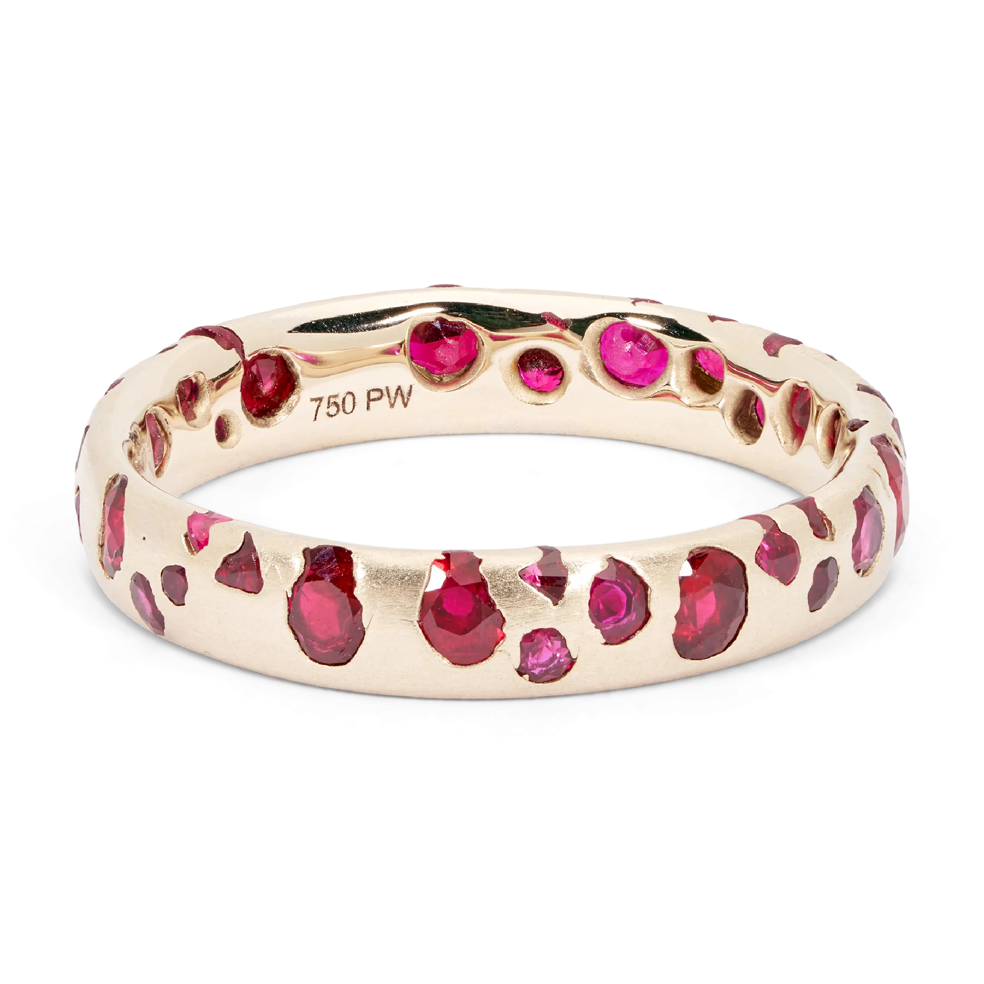 Ruby Confetti Ring in White - Made to Order