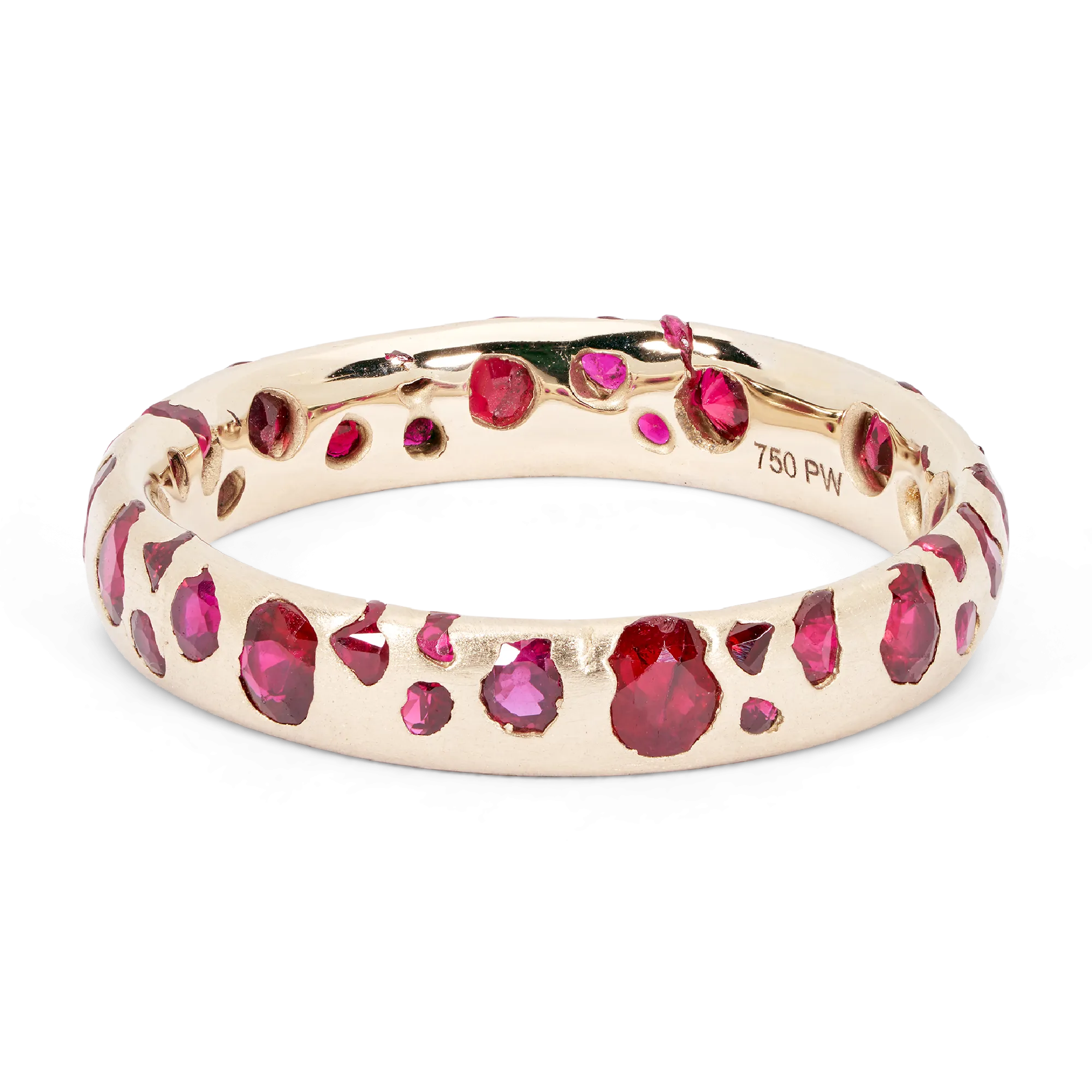 Ruby Confetti Ring in White - Made to Order