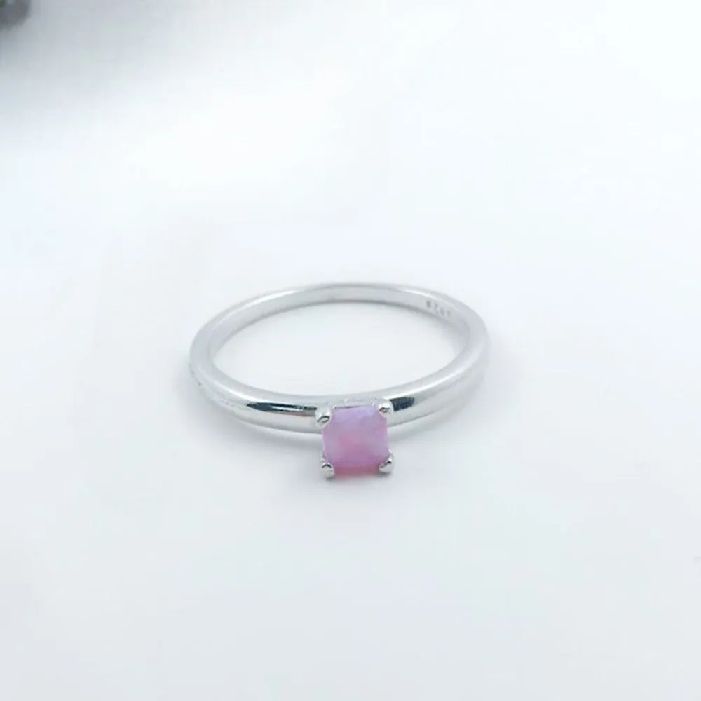 Square Shape Opal Rings For Women