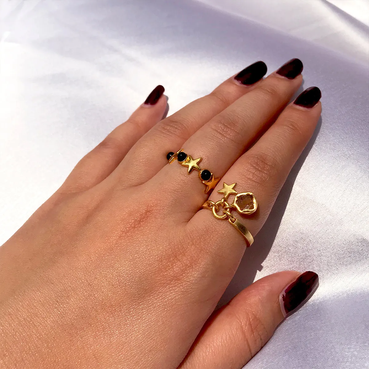 Starry Dreams Black Onyx Ring