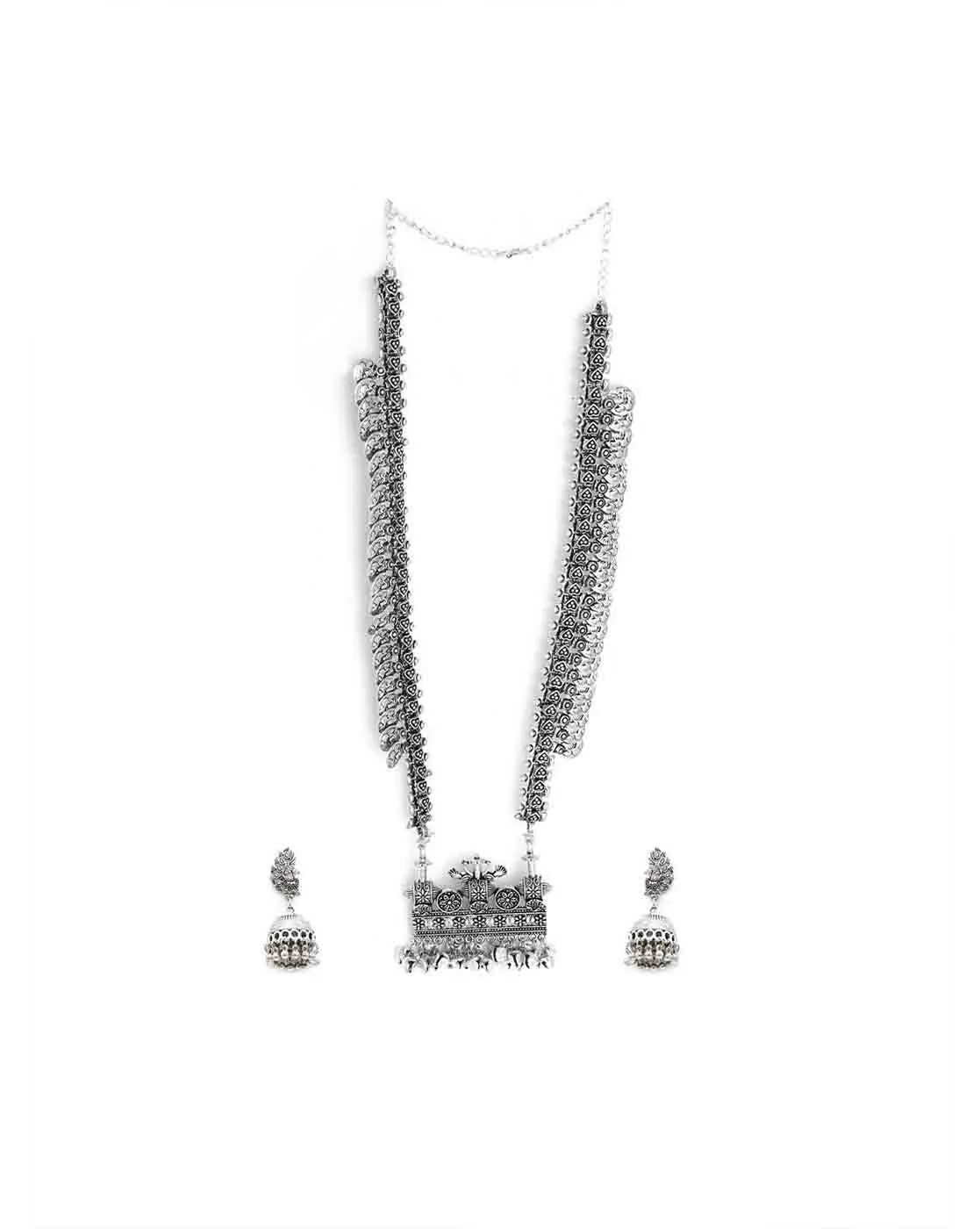 Teejh Laya Silver Oxidised Jewelry Gift Set