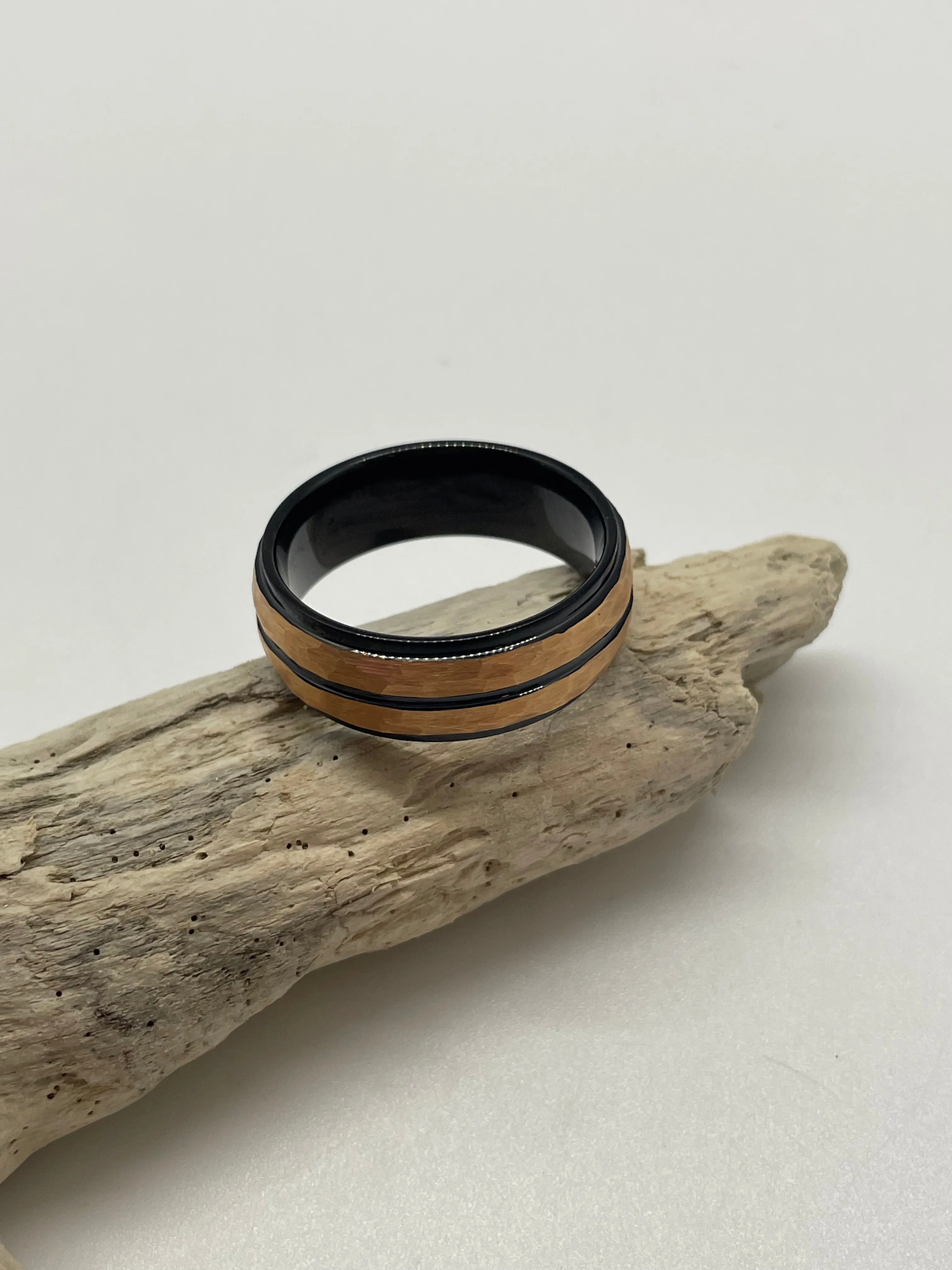 Tungsten Rose Gold Band