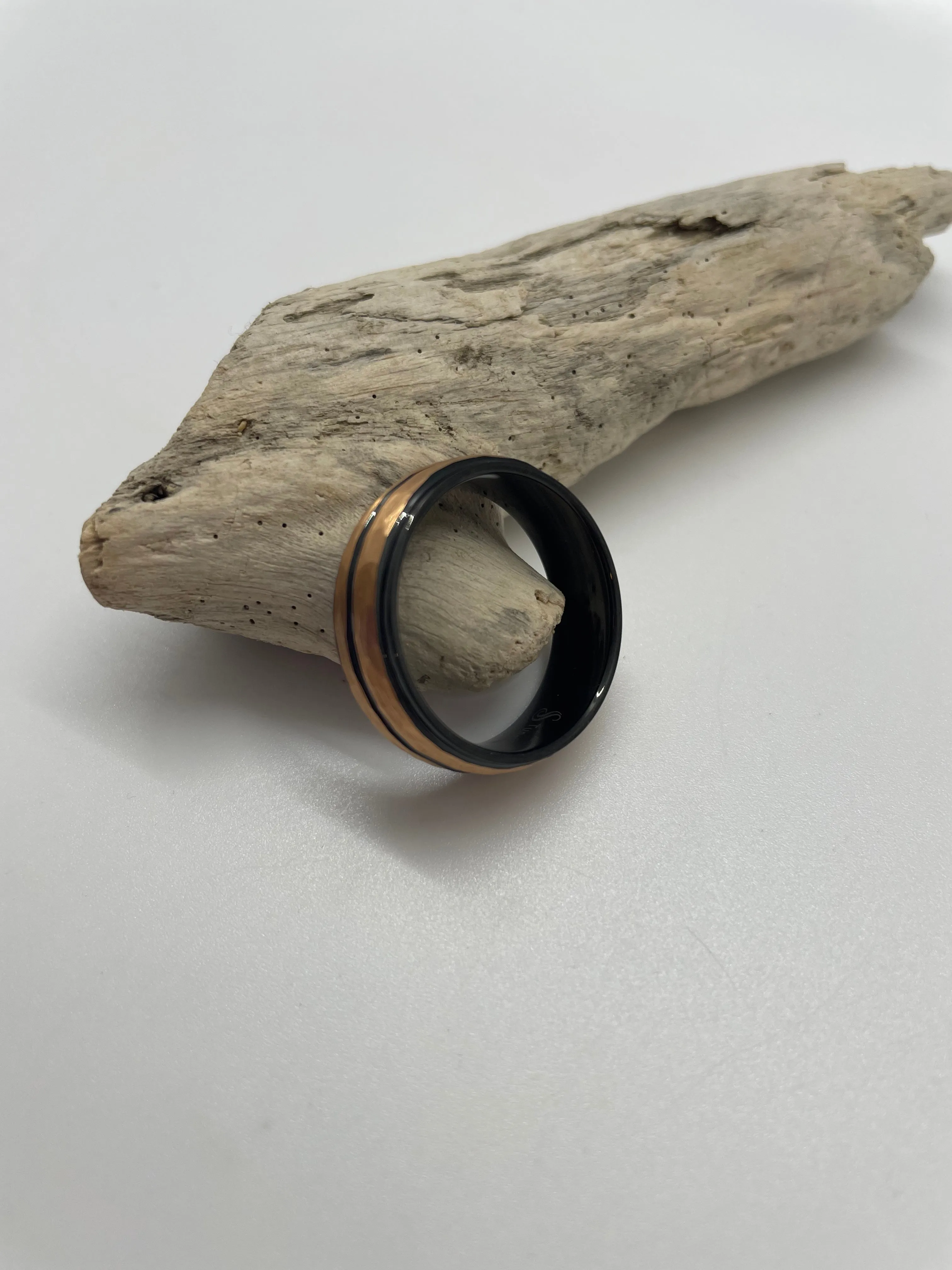 Tungsten Rose Gold Band