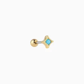 Turquoise Rhombus-shaped Stud