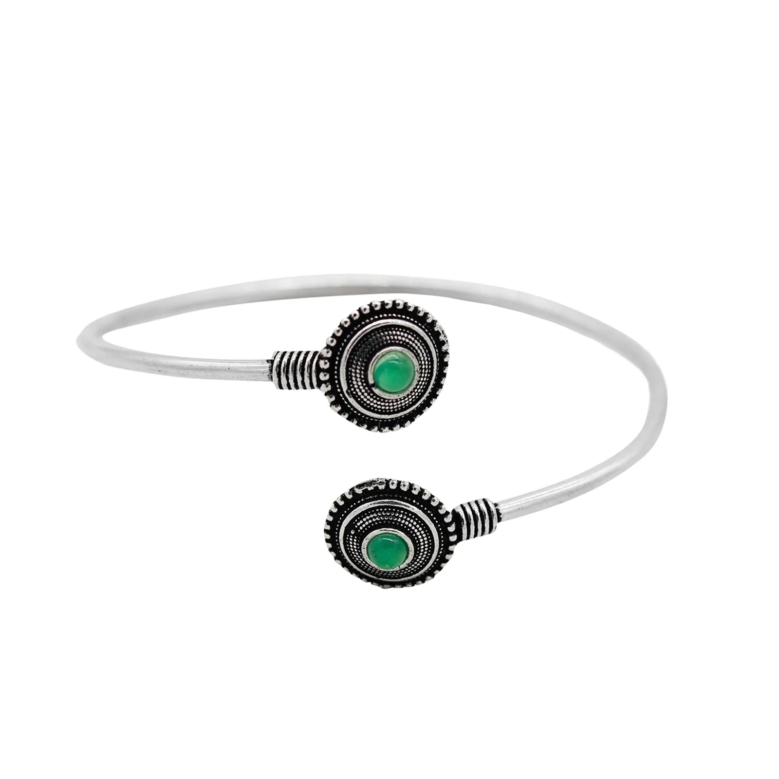 Urmi Green Silver Oxidized Jewelry Gift Set