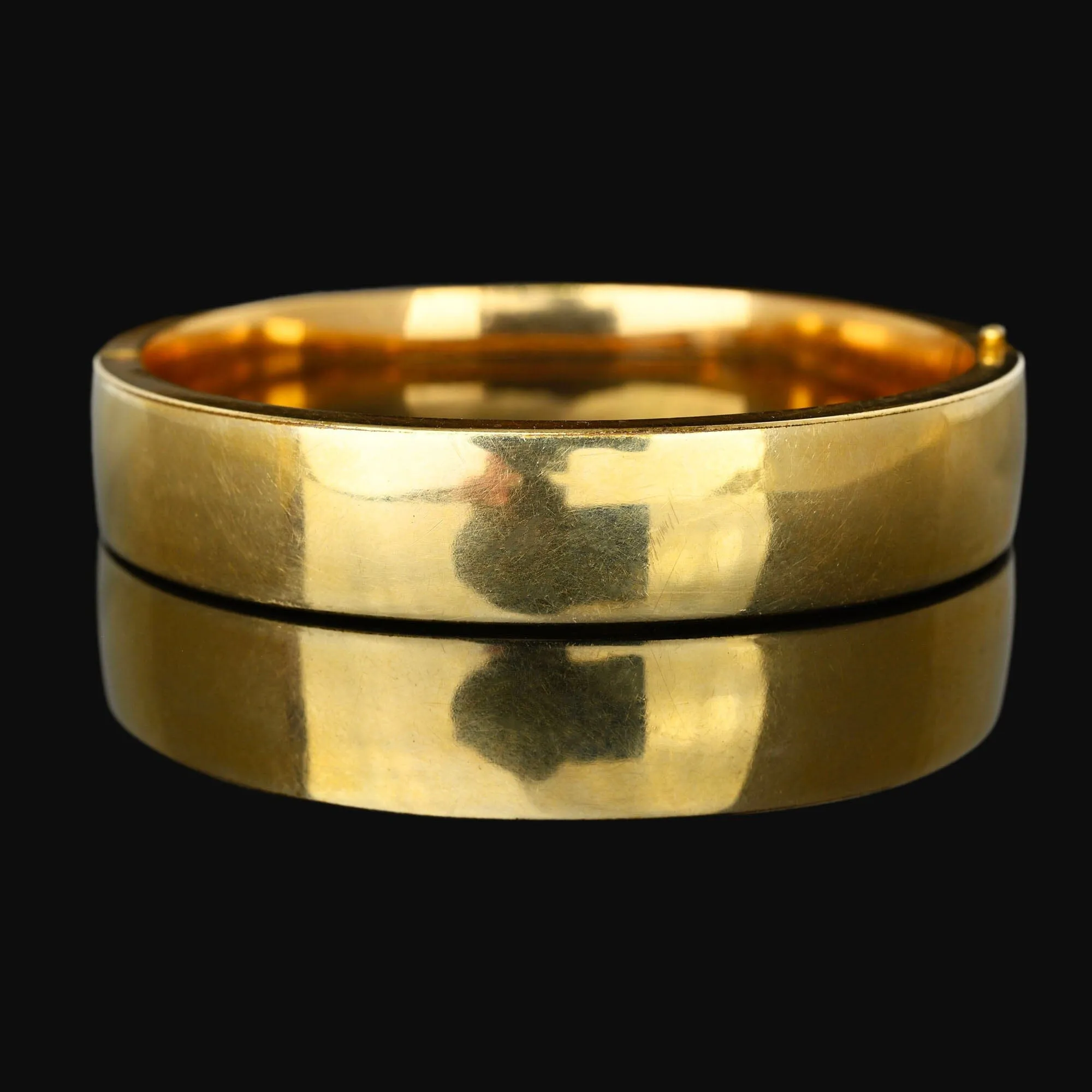 Vintage Art Deco Engraved Gold Filled Bangle Bracelet